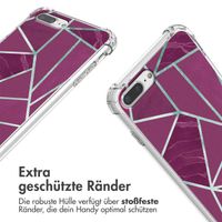 imoshion Design Hülle mit Band für das iPhone 8 Plus / 7 Plus - Bordeaux Graphic