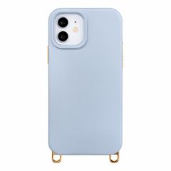 Selencia Rivièra Backcover mit MagSafe mit abnehmbaren Haken iPhone 12 / 12 Pro - Powder Blue