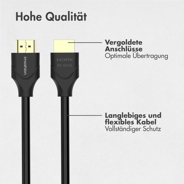imoshion HDMI-auf-HDMI-2.1-Kabel - 1,5 Meter