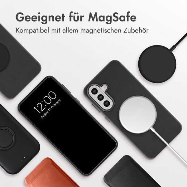 Accezz MagSafe Leather Backcover Samsung Galaxy A57 (5G) - Onyx Black