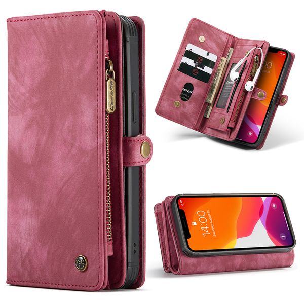 CaseMe Luxuriöse 2-in-1-Portemonnaie-Klapphülle Leder iPhone 12 Pro Max