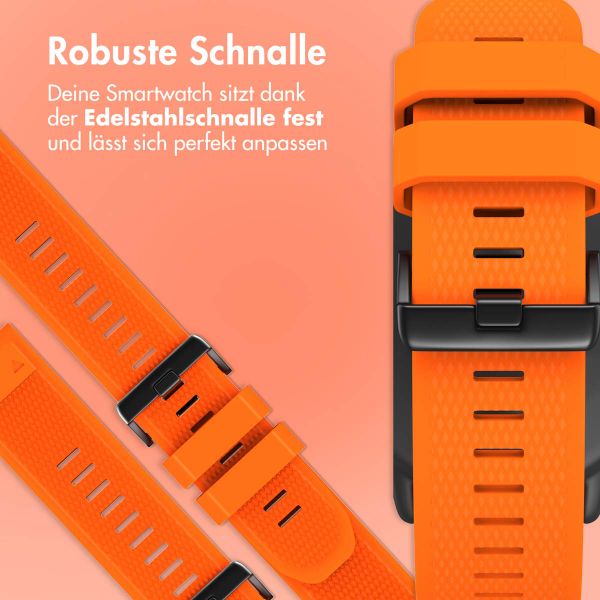 imoshion QuickFit® Silikonarmband - 22 mm Garmin Watch Anschluss - Orange