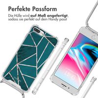 imoshion Design Hülle mit Band Apple iPhone 8 Plus / 7 Plus - Petrol Green Graphic