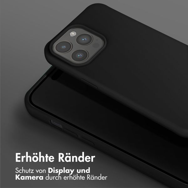 Selencia SilikonHülle mit abnehmbarem Band Apple iPhone 15 Pro Max - Schwarz