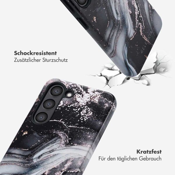 Selencia Vivid Back Cover Samsung Galaxy S23 - Chic Marble Black