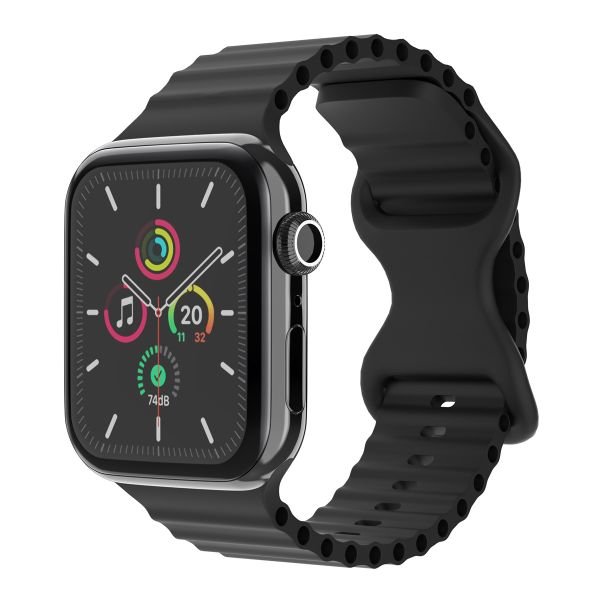 imoshion Athletisches Silikonarmband für die Apple Watch Series 1 bis 10 / SE / Ultra (2) (44/45/46/49 mm) - Schwarz