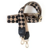 Dutchies Phone Strap - Verstellbare Universal-Telefonkordel - Crisscross Caramel / Black