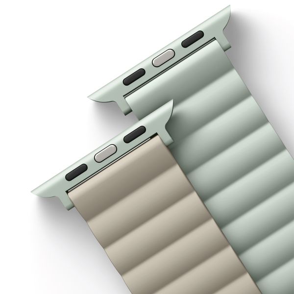Uniq Revix doppelseitiges Armband für das  Apple Watch Series 1 t/m 9 / SE (38/40/41 mm) | Series 10 / 11 (42 mm) - Sage / Beige