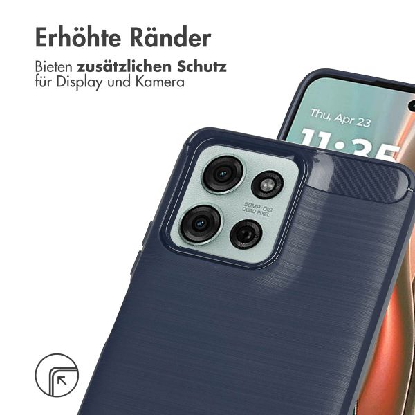 imoshion Brushed Back Cover Motorola Moto G75 5G - Dunkelblau
