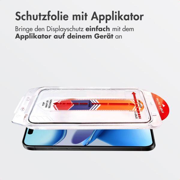 Accezz Gehärteter Glas-Schutz + Applikator Apple iPhone Air