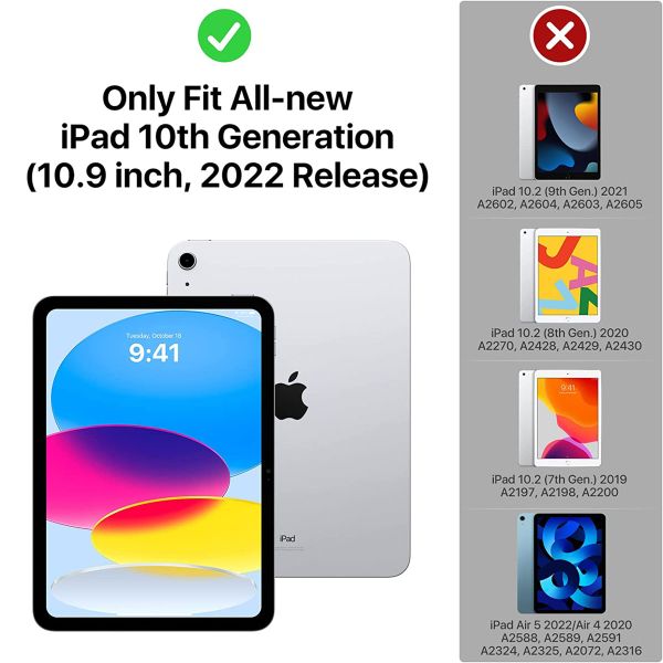Accezz Robustes Back Case Apple iPad 11 (2025) 11 Zoll A16 / iPad 10 (2022) 10.9 Zoll - Schwarz