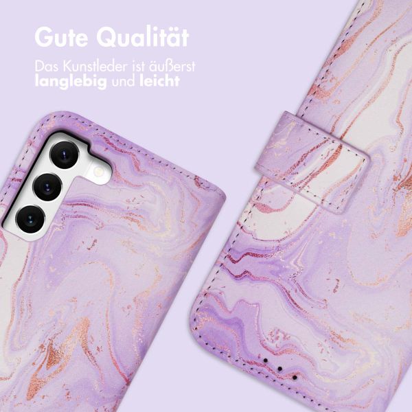 imoshion ﻿Design Klapphülle für das Samsung Galaxy S22 - Purple Marble