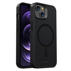 Accezz Rugged Frosted Back Cover mit MagSafe Apple iPhone 14 - Schwarz