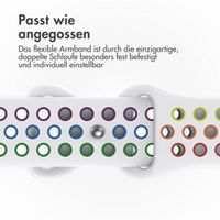 imoshion Sportarmband⁺ für das Apple Watch Series 1 bis 9 / SE (38/40/41 mm) | Series 10 / 11 (42 mm) - Größe S/M - White Rainbow