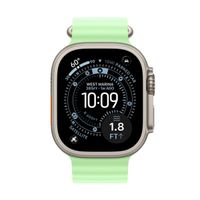 Apple Ocean Armand für das  Apple Watch Series 1 t/m 11 / SE / Ultra (44/45/46/49 mm) - Neon / Green Natural Titanium
