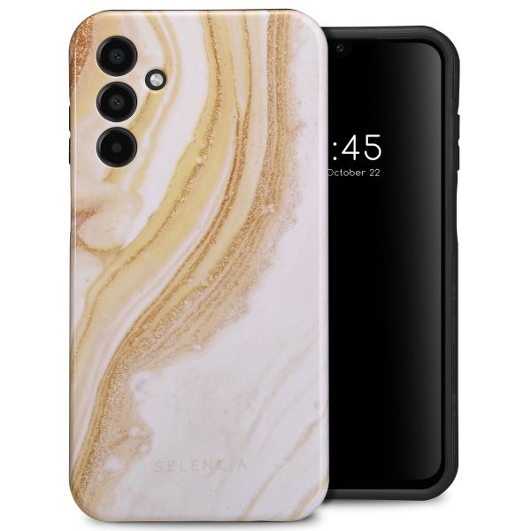 Selencia Vivid Tough Back Cover für das Samsung Galaxy A15 (5G/4G) - Chic Marble Gold