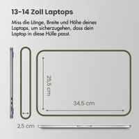Accezz Laptop Hülle 13-14 Zoll - Laptop Sleeve - Slate Gray