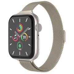 imoshion Mailandisches schlankes Armband für das  Apple Watch Series 1 t/m 9 / SE (38/40/41 mm) | Series 10 / 11 (42 mm) - Champagne