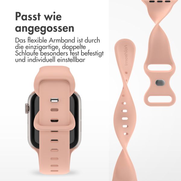 imoshion Silikonband⁺ für die Apple Watch Series 1 bis 9 / SE (38/40/41 mm) | Series 10 (42 mm) - Vintage Rose - Größe S/M