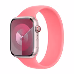 Apple Silikon Solo Loop für  Apple Watch Series 1 - 9 / SE (38/40/41 mm) | Series 10 / 11 (42 mm) - Größe 9 - Pink