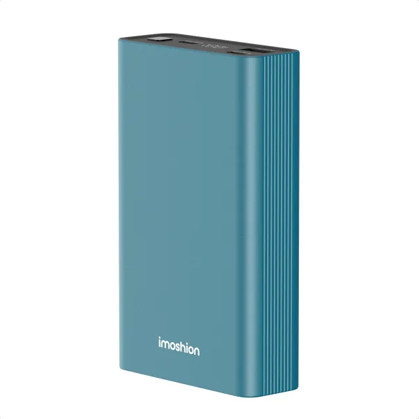 imoshion Ultra Series Aluminium | Powerbank 20.000 mAh - Schnellladen bis 33W - Petrol Green