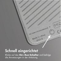 Accezz Magnetischer Lederkartenhalter - Geeignet für Apple Find My - Light Grey