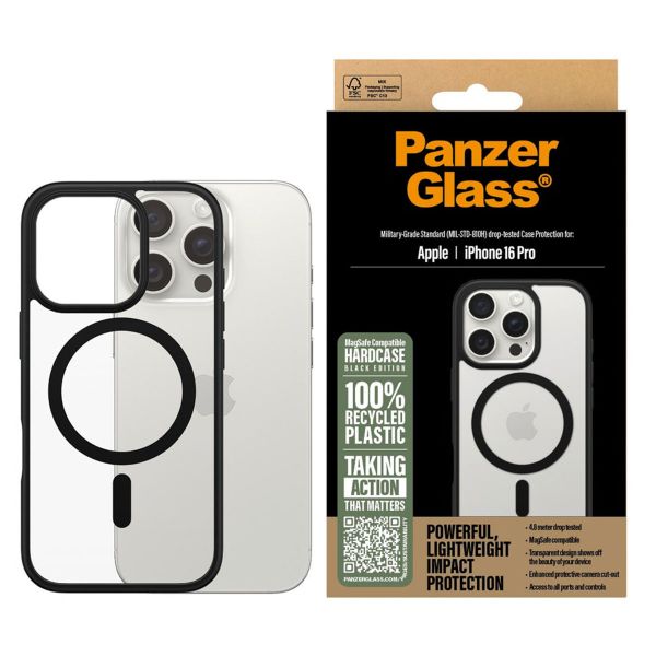 PanzerGlass HardCase MagSafe für das iPhone 16 Pro - Schwarz