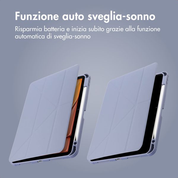 imoshion Origami Klapphülle Apple iPad 9 (2021) 10.2 Zoll / iPad 8 (2020) 10.2 Zoll / iPad 7 (2019) 10.2 Zoll - Lavender