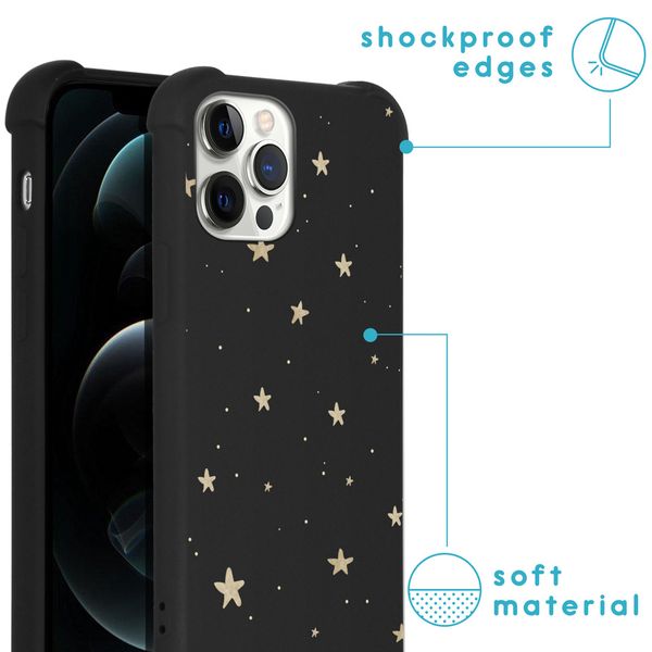 imoshion Design Hülle mit Band für das iPhone 12 Pro Max - Stars Gold