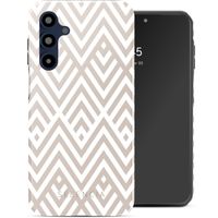 Selencia Vivid Tough Back Cover für das Samsung Galaxy A16 - Beige Zigzag