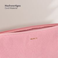Selencia Cord Laptop Hülle 15-16 Zoll - Laptop Sleeve - Soft Blush