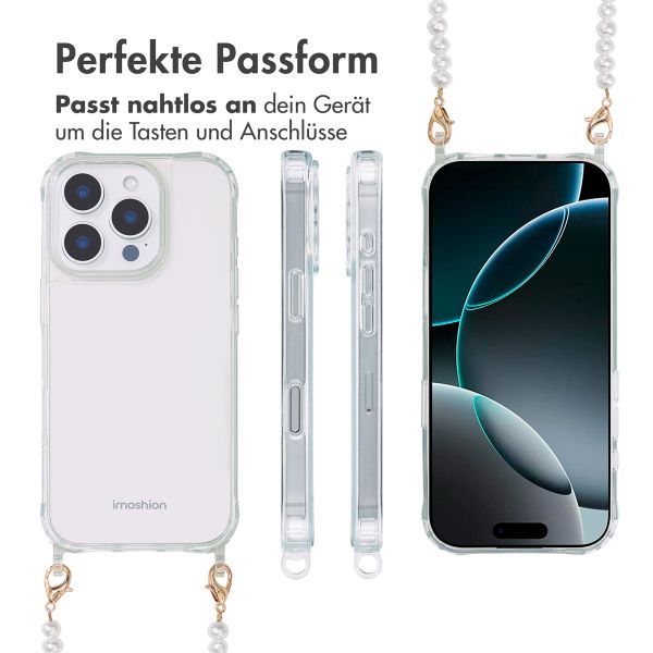 imoshion Backcover mit Handyketten Apple iPhone 16 Pro - Perlen