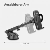 imoshion ﻿ Telefonhalter für das Auto - Verstellbar - Universell - Carbon - Armaturenbrett / Scheibe - Schwarz