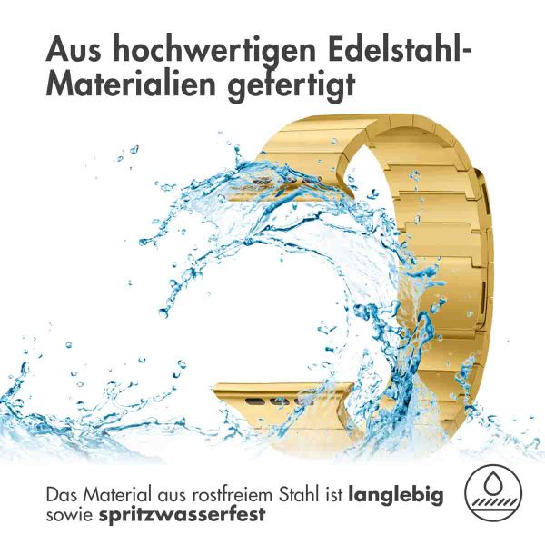 Selencia Edelstahl Magnetarmband für das Apple Watch Series 1 bis 9 / SE (38/40/41 mm) | Series 10 / 11 (42 mm) - Gold
