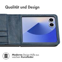 imoshion Luxuriöse Klapphülle Samsung Galaxy Z Flip 7 - Dunkelblau