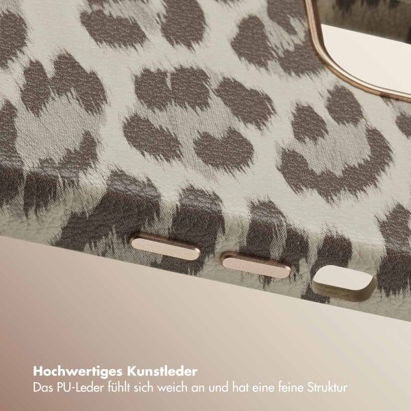 Selencia Sabi Backcover Leopardenmuster mit MagSafe Apple iPhone 13 - Soft Ivory