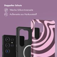 Selencia Vivid Rückabdeckung mit MagSafe Samsung Galaxy S25 Ultra - Wavy Swirl Pink Plum