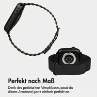 imoshion Magnetisches Kunstlederarmband für Apple Watch | 38/40/41/42 mm - Schwarz