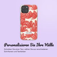 Personalisierte Hülle mit Blumen iPhone 14 - Transparent