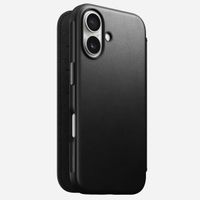 Nomad Modern Leather Folio Klapphülle für das iPhone 16 - Black