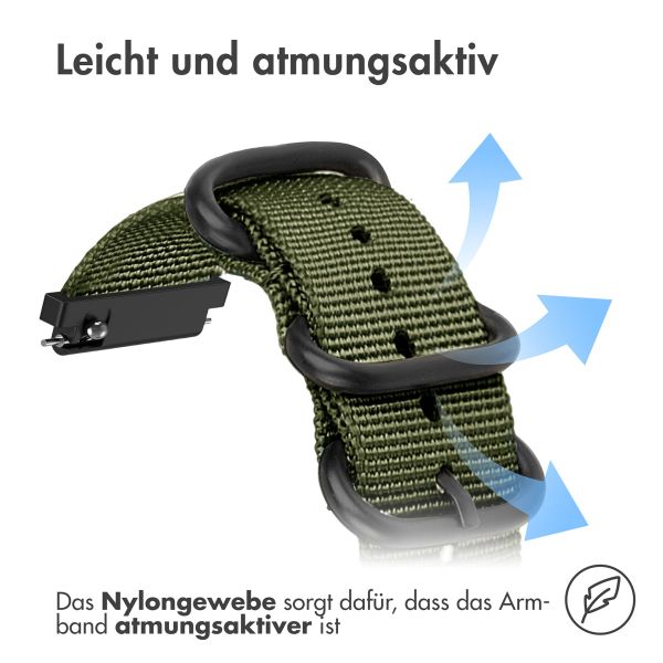 imoshion Robustes Nylonarmband -   Universelle 20 mm Anschluss - Grün