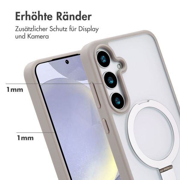 Accezz Ring Stand Backcover mit MagSafe Samsung Galaxy S24 Plus - Grau