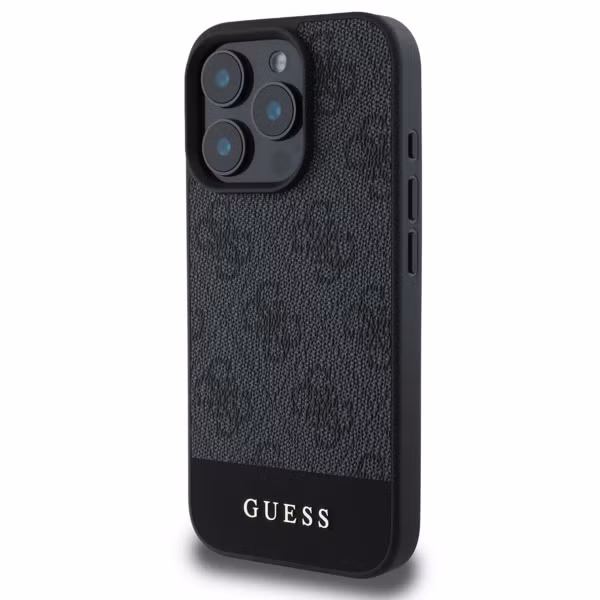 Guess Bottom Stripe 4G Back Cover Apple iPhone 16 Pro - Grau