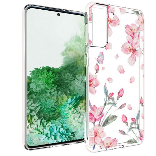 imoshion Design Hülle Samsung Galaxy S21 Plus - Blume - Rosa