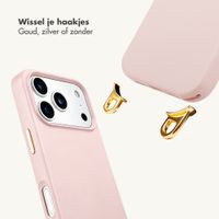 Selencia Rivièra Backcover mit MagSafe mit abnehmbaren Haken iPhone 12 / 12 Pro - Sorbet Pink