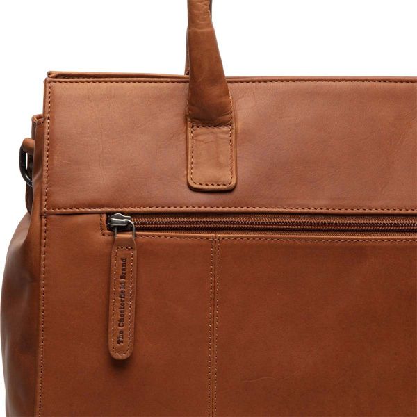 The Chesterfield Brand Rivera Laptoptasche 14 Zoll - Echtes Leder - Cognac