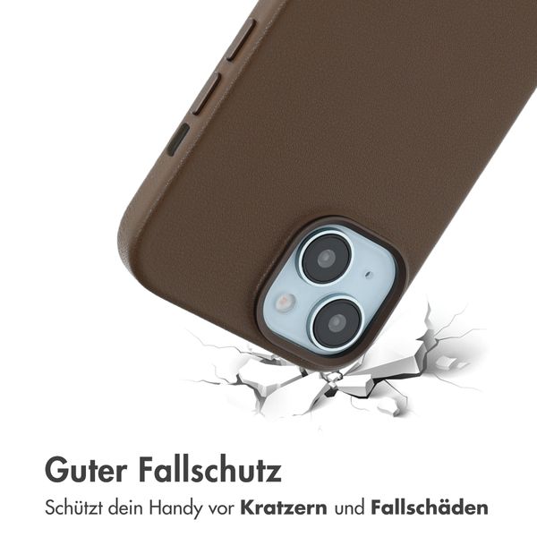Accezz MagSafe Leather Backcover Apple iPhone 15 - Kaffeebraun