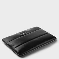 Wouf Quilted Laptop Hülle 13-14 Zoll - Laptop Sleeve - Black Glossy