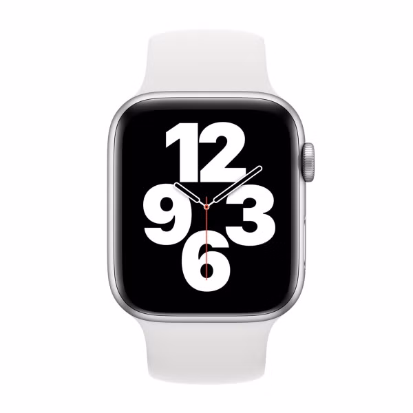 Apple Silikon Solo Loop für das  Apple Watch | 44/45/46/49 mm - Größe 5 - White