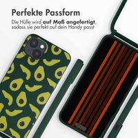 imoshion Silikonhülle design mit Band für das iPhone 15 Plus - Avocado Green